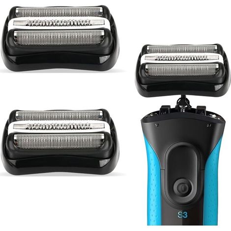 Replacement shaver heads Series 3 32B compatible with Braun Series S3 3040s 3000s 3050cc 3010s 3070cc 3080s 3090s 310s 3020s 330s 370cc-4 380s-4 (2PCS 32B) (1/4)