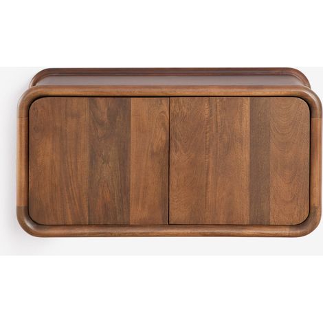 Set di mobili da bagno sospesi 90x45 cm in legno di mango Maupaul SKLUM
