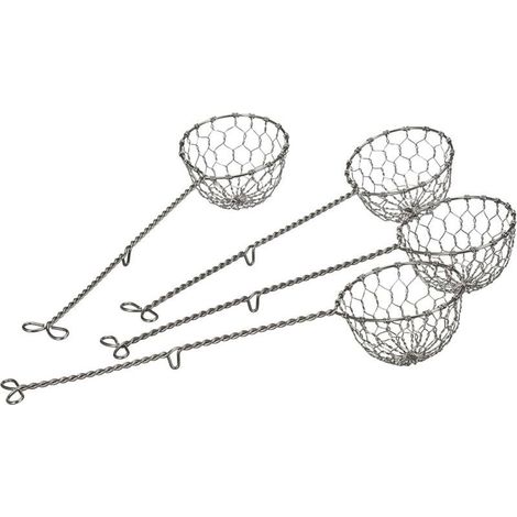 Lot de 4 Passoires à Fondue en Acier Inoxydable pour Service Table et Préparation Culinaire (1/4)
