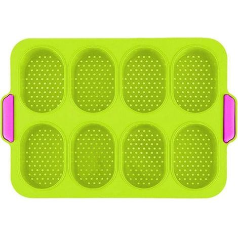 Mini Plaque de Cuisson à Pain. Mini Plaque de Cuisson à Flexible en Silicone Facile à Libérer Petits Trous Répartition Uniforme de la Chaleur sans Danger pour les Gâteaux pour les Fours (1/4)