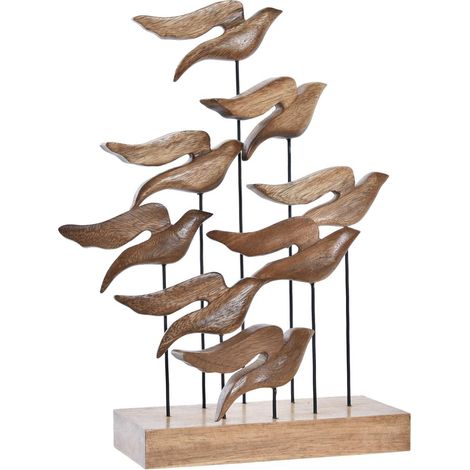 Décoration oiseaux en acacia à poser (1/3)