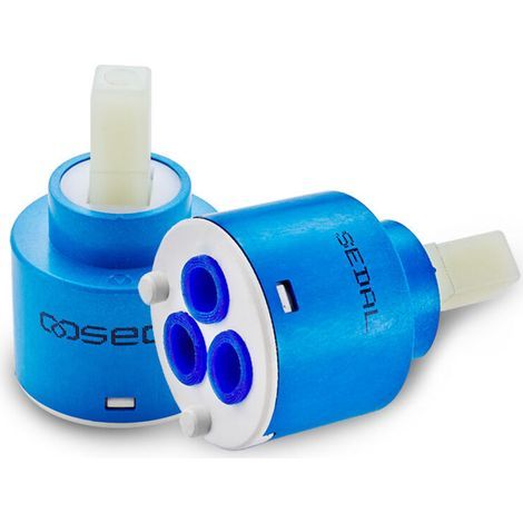 Cartouche céramique 35 mm pour robinet de cuisine et salle de bain – Compatible haute et basse pression – Améliore le contrôle de l'écoulement lot de 2 (1/5)