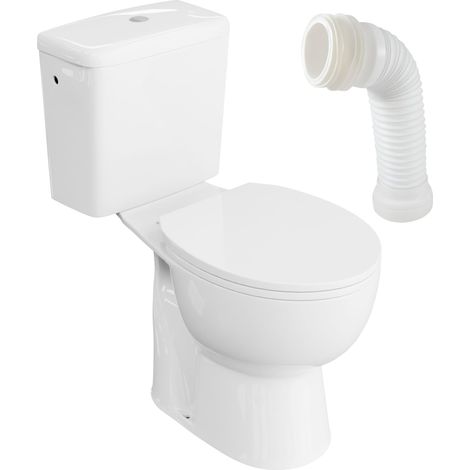 Lavita Ceto Eco White WC à poser compact sans bride Pack WC compact complet 3/6l + connecteur WC (1/4)