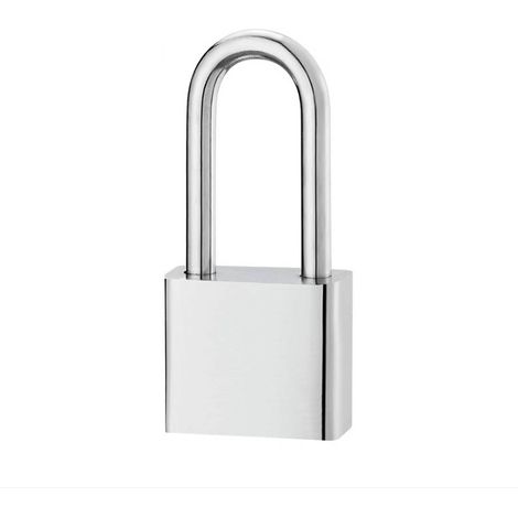 Cadenas d'extérieur avec 4 clés — Anse longue, conception anti-cisaillage, corps du cadenas avec revêtement par électrophorèse Cadenas de sécurité pour portails, garages et remorques (1/4)