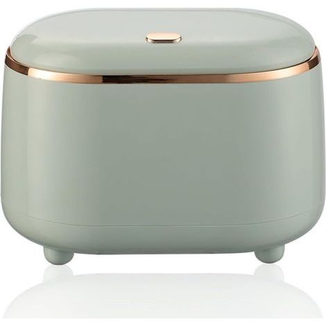 xiaoxianxian Tischmülleimer mit Deckel, 2L Mini-Tischmülleimer, kleiner Mülleimer, vielseitig einsetzbar in Wohnzimmer, Esszimmer, Schlafzimmer, Badezimmer (Grün) (1/4)