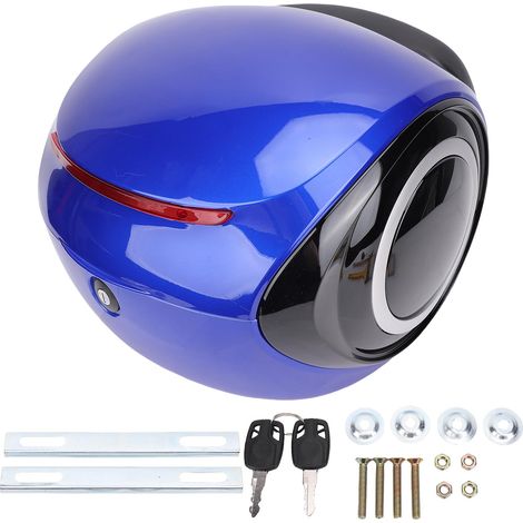 32L moto Top Case ABS Style sportif étanche coffre Portable pour motos avec porte-bagages arrière bleu (1/5)
