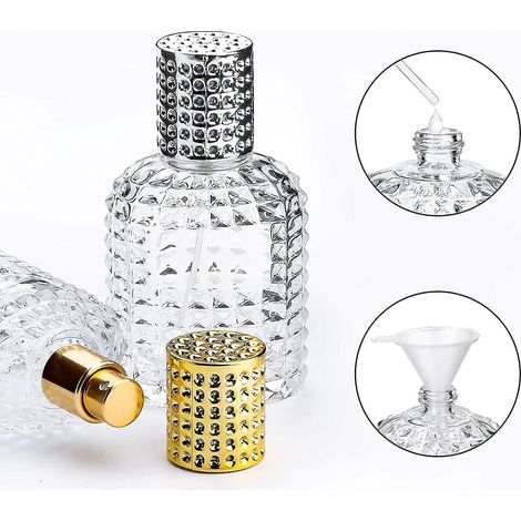 Set aus 2 Lacon Parfümflakons in Ananasform, Glas-Sprühflasche. (1/5)