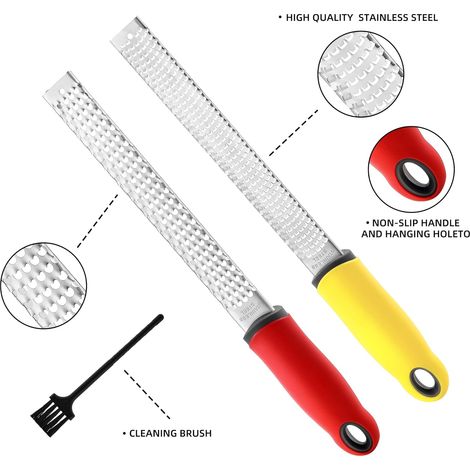 Râpe de cuisine lot de 2 acier inoxydable pour noix (1/4)