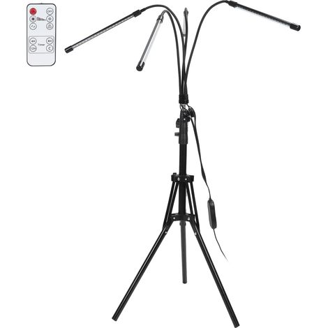 4-flammiges LED-Pflanzenlampen-Stativ mit Fernbedienung, Timer und Dimmfunktion, 100–240 V EU-Stecker, Pflanzenständer für den Innenbereich (1/5)