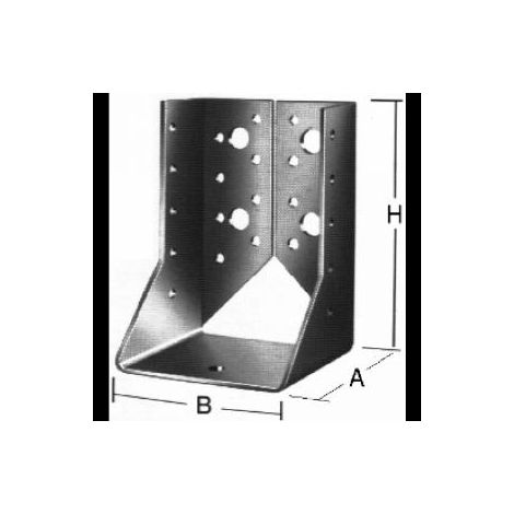 FPLUS soporte viga cerrado sv3 70x125 zincado , 39160
ACABADO              ZINCADO
FONDO "A"                   80 mm.
ALTO    "H"                 125 mm.
ANCHO "B"