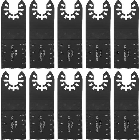Lame De Scie Oscillante - Acier Au Tungstène 32 mm - Pour Bois Et Métaux - Lot De 10 (1/5)