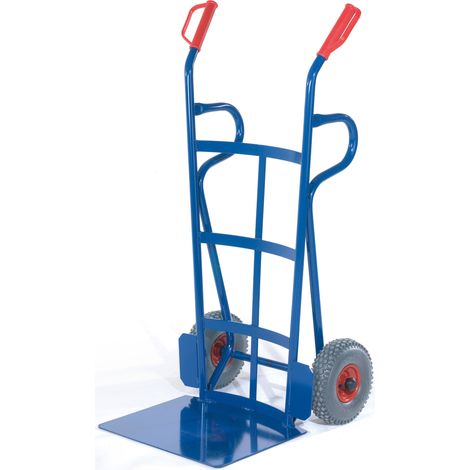 Rollcart Reifenkarre mit Rückwand aus Flacheisen Schaufelbreite 500mm Luftbereifung