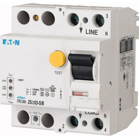 Interrup. diff. électronique FRCDM 25 A 2p 300 mA type S/B 000302635 EATON FRCdM-25/2/03-S/B