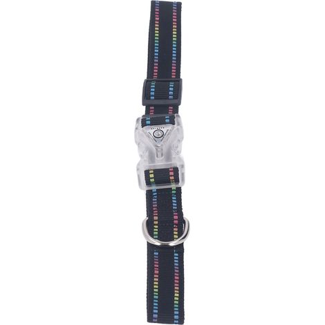 Collier lumineux pour chien réglable 3 modes clignotants, collier de sécurité pour promenade nocturne, taille L (1/5)