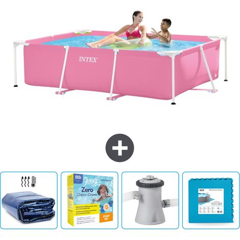 Intex Piscine Tubulaire Rectangulaire - 220x150x60 cm - 5-pièces SCB9 (1/5)