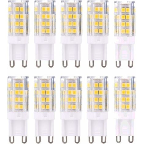 G9 LED Lampe Ampoules, Blanc Chaud 3000K 5W G9 LED Ampoule Lumiere équivalent aux ampoules halogènes de 40 W 420 lumens not dimmable, lot de 10 [Classe énergétique A+] (1/5)