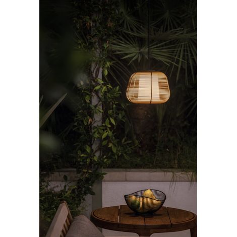 NARITA hängeleuchte mit baldachin beige