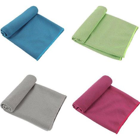 Lot de 4 serviettes rafraîchissantes,serviettes rafraîchissantes en microfibre,serviette rafraîchissante pour le sport,pour le cou (1/5)