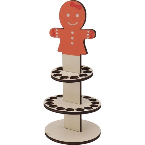Porte-monnaie de Noël en bois, ornement de bureau, multi-trous, double couche, type D (1/5)