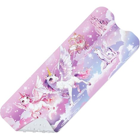 Tapis de Bain Baignoire Antiderapant Bebe Enfant, 100x40cm - Licorne (1/5)