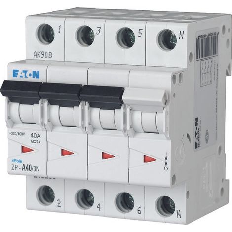Interruttore Eaton 63a 4 poli ZP-A63/3N 284909