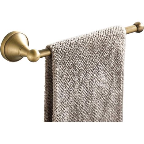 1 Porte-Serviette Mural, Laiton Bronze Brossé, Design Robuste, Pour Salle de Bain, Cuisine