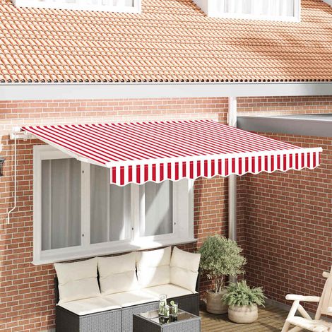 Markisenersatzstoff Rot und Weiß 235 x 195 cm Polyester (1/5)