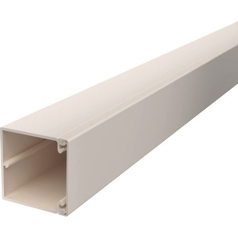 OBO Bettermann Canale a parete e a soffitto con foratura sul fondo 60x60x2000 polivinilcloruro bianco crema RAL 9001, 6021948