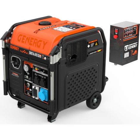 Groupe électrogène CRETA SILENT avec boitier ATS 7500W Inverter monophasé démarrage automatique ATS (1/5)