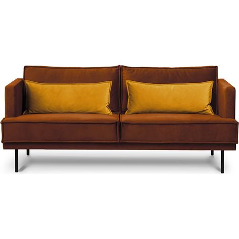 KONSIMO GANZO Sofa 3-Personen, Orange/Gelb (1/4)