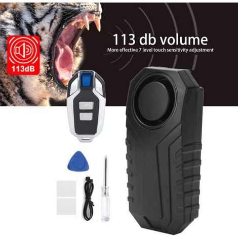 Alarme De Sécurité - 113 Db - Détection De Vibration Réglable Sur 7 Niveaux - Pour Moto Scooter Vélo Électrique - Usage Domestique - 1 Pièce (1/4)