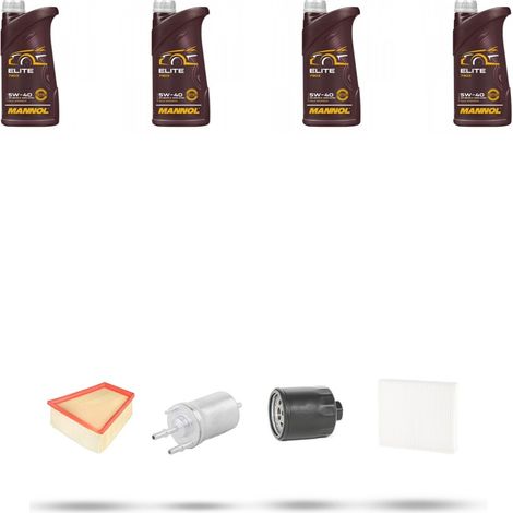Kit tagliando 4 FILTRI e 4L OLIO compatibile con Seat Ibiza III 2.0 85Kw dal 2002 al 2009 (1/5)