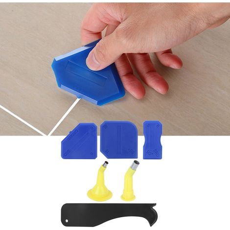 6-teiliges Silikon-Dichtstoff-Spachtel-Spachtel-Schaber-Entferner-Werkzeugset (1/5)