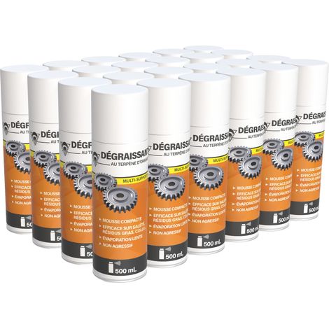 Méduze - 24 dégraissants terpène d’orange en aérosol 500mL - Multifonctions - Professionnel (1/5)
