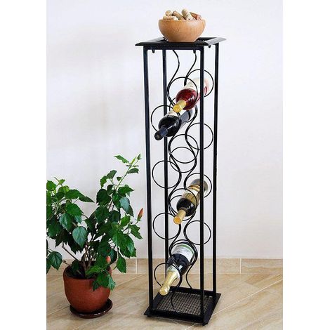 Weinregal Blumensäule "Oktave" 100 cm Flaschenständer Metall Regal Flaschenhalter (1/3)