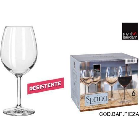 46 cls copa vino resistente spring royal leerdam similar princesa - caja 6 unidades