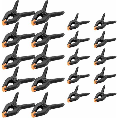 Ensemble de 20 pinces à ressort pour outils de bricolage, pinces de serrage, pinces de préhension pour atelier de menuiserie et photographie - 2"/3-AquaForge (1/5)