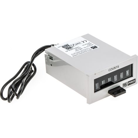 Compteur RS PRO Impulsion 24 V c.c. Mécanique 6 digits ( Prix pour 1 )