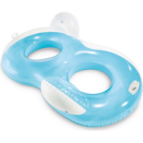 Intex Doppelt Aufblasbarer Sessel Blau Komfort Pool (1/4)