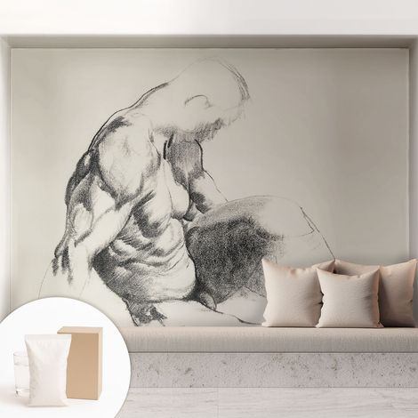 Carta Da Parati Non Tessuto - Decorazione Da Muro - Traspirante - Con Motivo - Per Camera Da Letto Cucina schizzo maschile 208x146 cm (1/5)