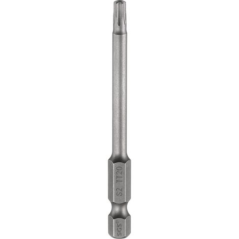 Embout Tournevis Torx TT20 Tige Hexagonale 1/4" Longueur 3" (75mm) (1/5)