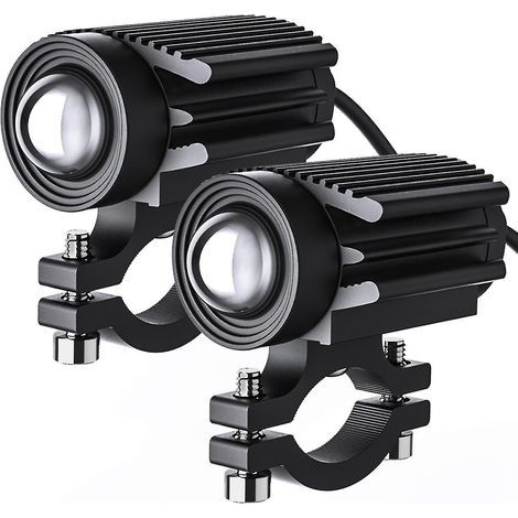 Set mit 2 dreifarbigen LED-Nebelscheinwerfern für Motorräder, 12.000 lm, 60 W, 6.000 K (1/5)