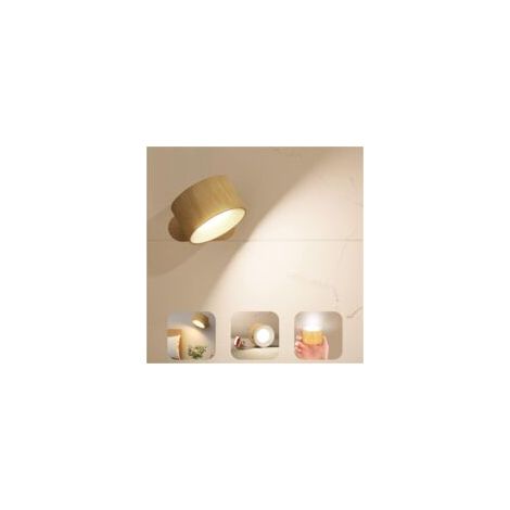 Lampada da parete per interni, lampada LED touch con porta di ricarica USB, controllo touch, 3 livelli di luminosità, 3 temperature di colore, rotazione a 360°, lampada da camera da letto, 1 pezzo (ef