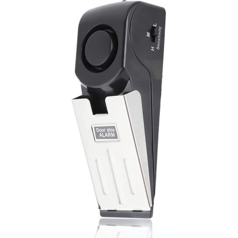 Allarme fermaporta, allarme antifurto da 120 dB per casa e viaggi, sistema di sicurezza domestica, fermaporta, indicatore di batteria scarica (batterie non incluse).