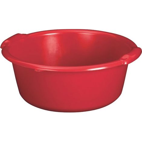 Cubeta redonda de 20l D45x20cm roja - aluminio y plástico