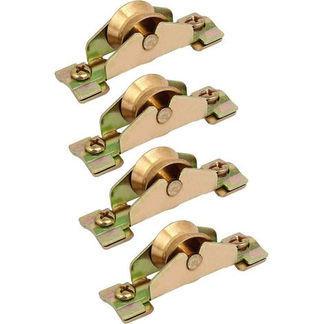 4 rodillos para puertas correderas y ventanas de cristal, con polea de 20 mm x 10 mm.
