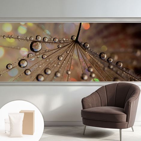 Papier peint intissé décoratif pour salon chambre et cuisine Facile à poser avec colle Gouttes nacrées 250x104 cm (1/5)