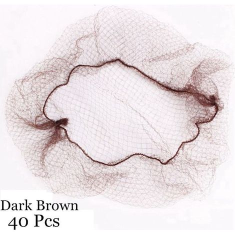 20/40 pièces Filets à cheveux invisibles Maille fine marron foncé 40 pièces marron foncé[NX] (1/5)