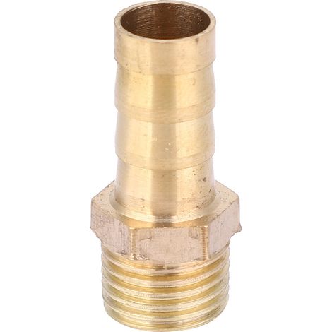 Raccord laiton à barbelures 10mm, filetage mâle G1/4, connecteur de tuyau pour gaz ou liquide, lot de 5 pièces, joint étanche pour plomberie. (1/5)