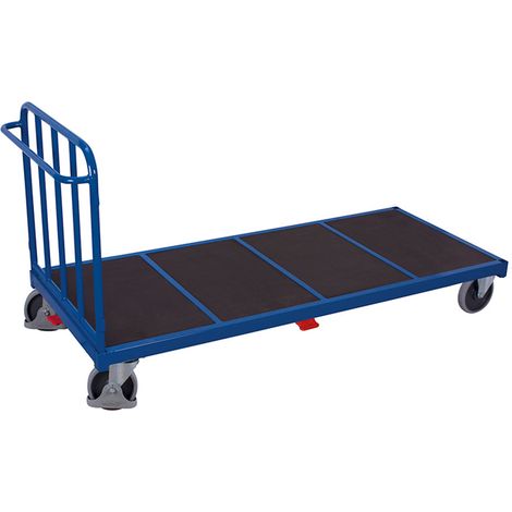 VARIOfit Stirnwandwagen mit senkrechten Streben Gummibereifung 500kg Tragkraft 1645x880mm Anthrazitgrau RAL 7016